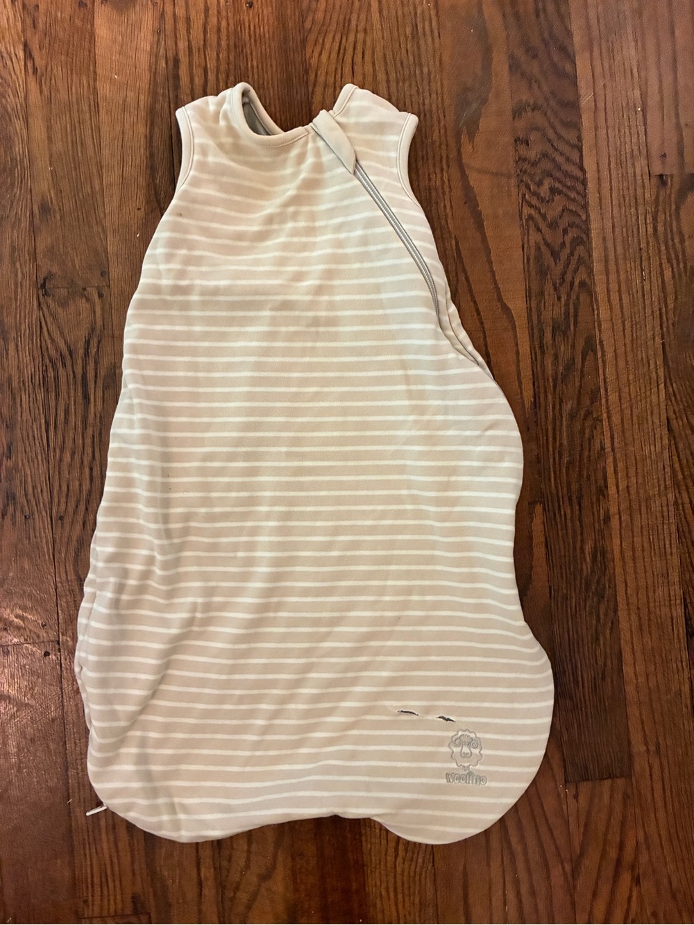 Unbranded Cream & White Striped Baby Sleep Sack